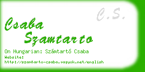 csaba szamtarto business card